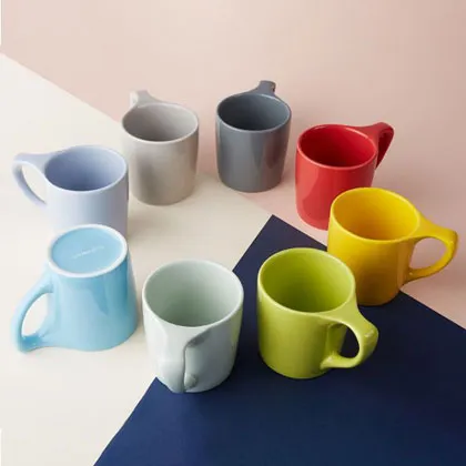 10oz Lino Diner Coffee Mug - Rhubarb
