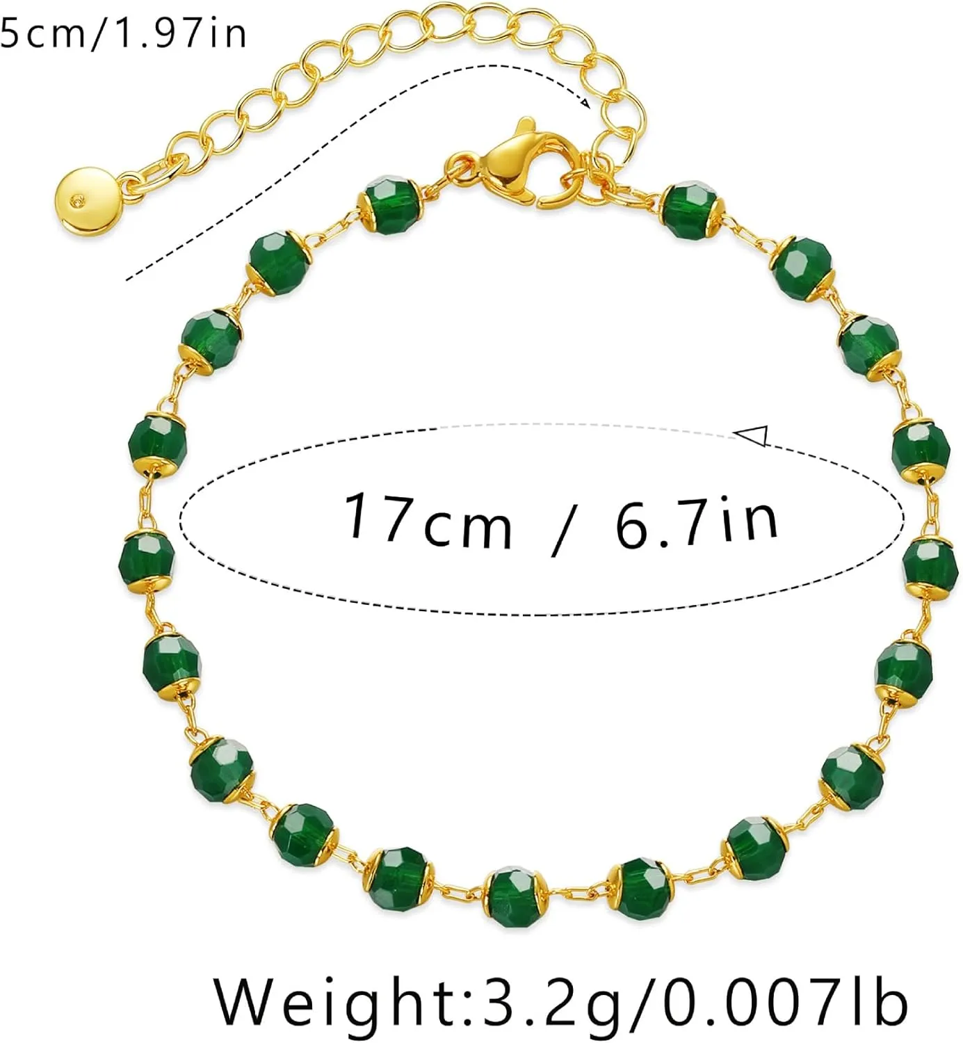 18K Gold Plated Chain Bracelet for Women Paperclip Link Simple Curb Figaro Minimalist Adjustable Dainty Statement Bracelet Birthday Anniversary