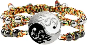 2pcs/set Braided Dragon Tai Chi Yin Yang Bracelet Couples Bracelets Matching Lover Bangles, Yin And Yang, Jewelry For BFF Friendship Relationship Boyfriend Girlfriend Valentines Gift