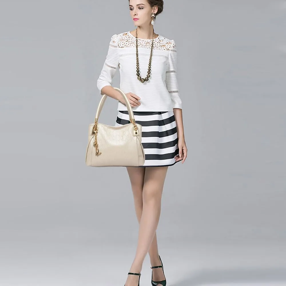 3 Pcs Handbags Womens Tote Bags Set Faux Leather Shoulder Handbag Crossbody Bag Satchel Wristlets Bag Wallet Clutch