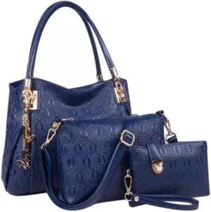 3 Pcs Handbags Womens Tote Bags Set Faux Leather Shoulder Handbag Crossbody Bag Satchel Wristlets Bag Wallet Clutch
