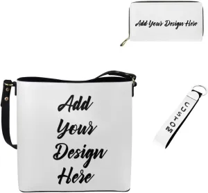 3Pcs Tote Bags Set Saddle Bags Satchel Bags for Women Wristlet Purses for Women Key Holder