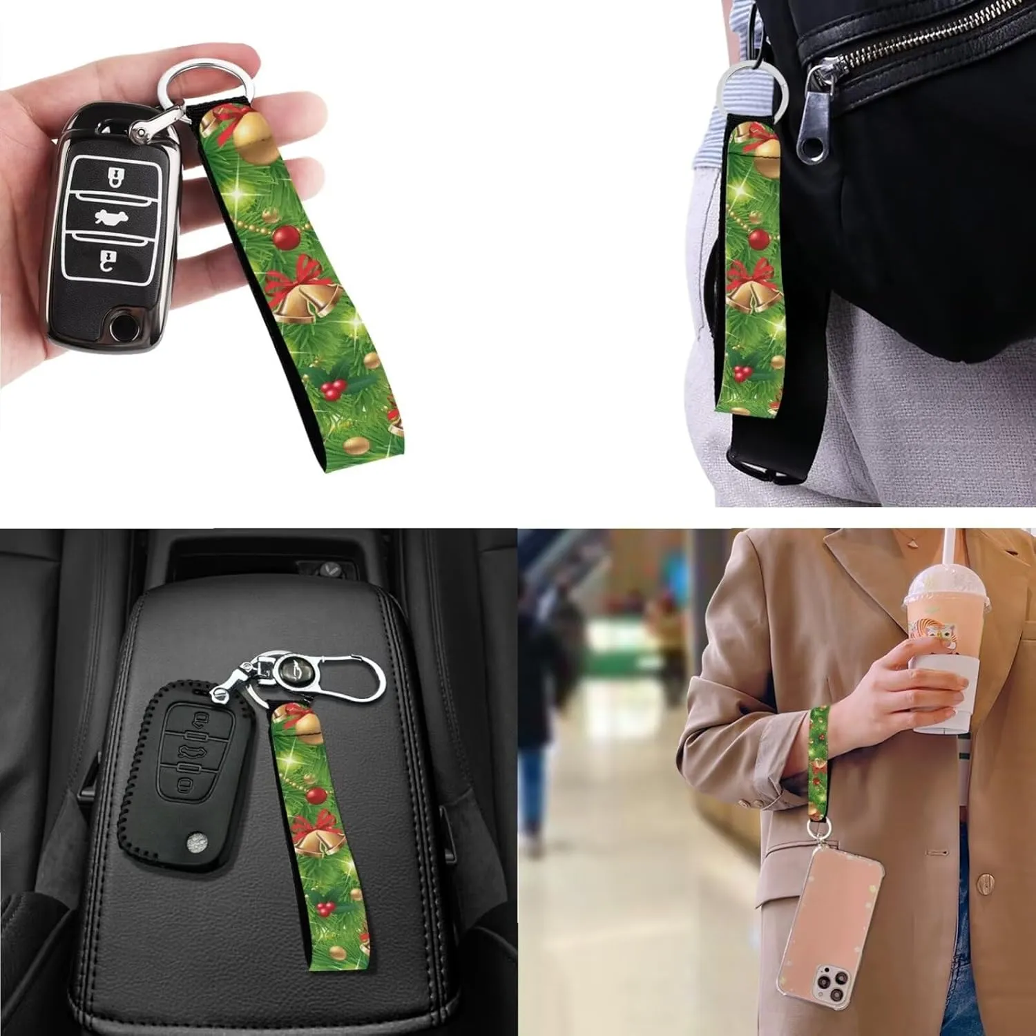 3Pcs Tote Bags Set Saddle Bags Satchel Bags for Women Wristlet Purses for Women Key Holder