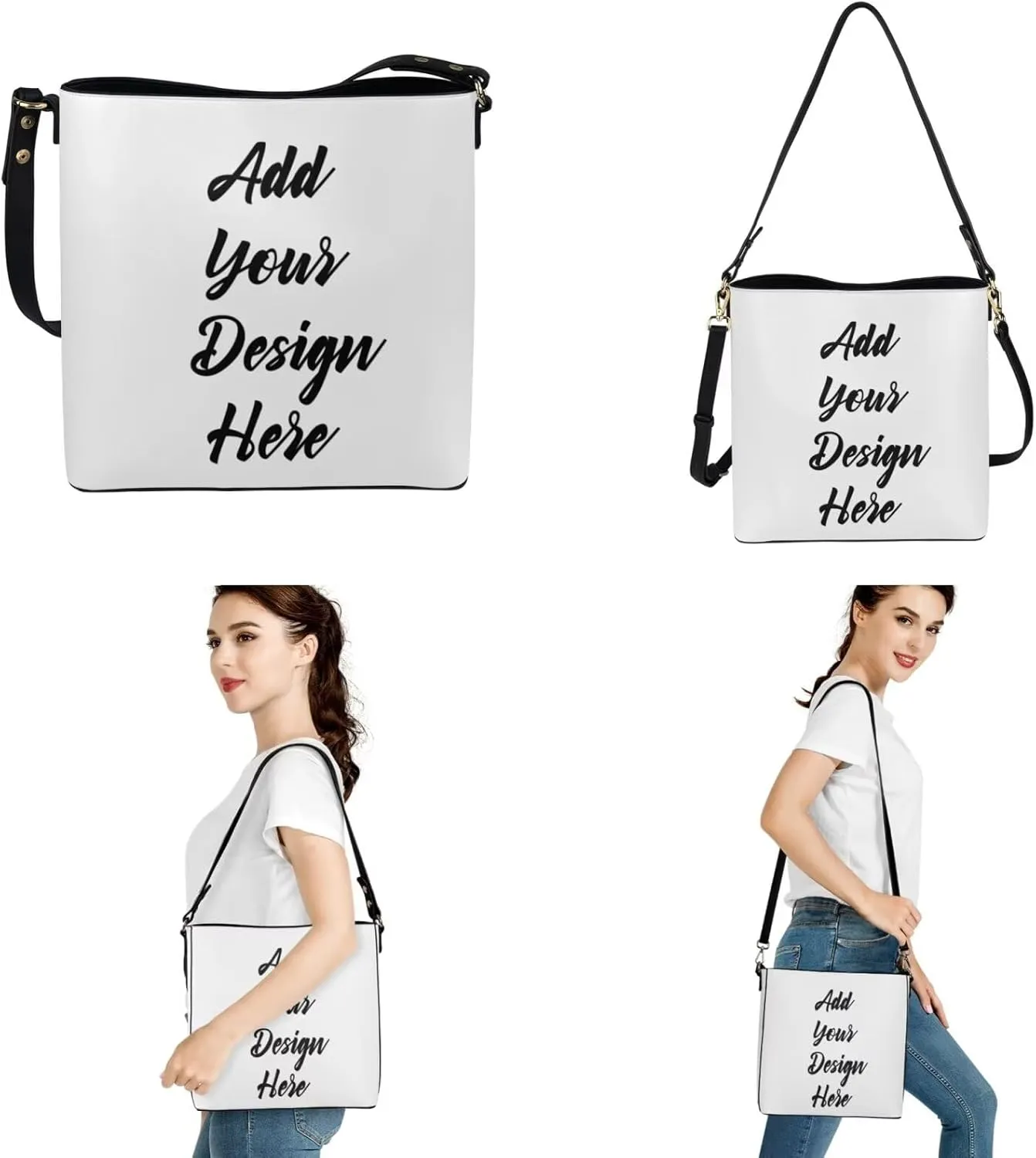 3Pcs Tote Bags Set Saddle Bags Satchel Bags for Women Wristlet Purses for Women Key Holder