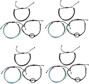 4 Sets Cute Cotton Thread Woven Bracelets for Teen Girls Handmade Jewelry Set Stretchy String Bracelets Ideal Girlfriend Birthday Present