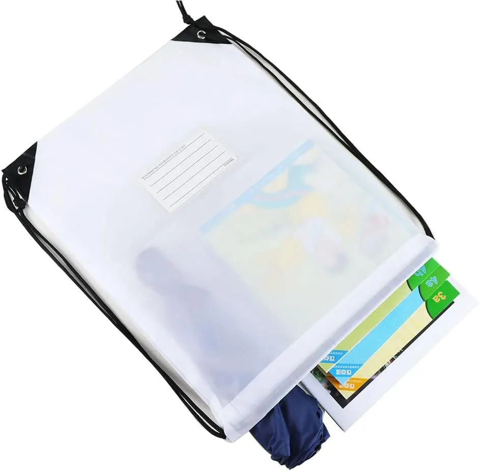40 Pcs Drawstring Bags,Bulk Draw String Backpack, DIY Gym Sports Cinch Bag Sackpack for Women Men, White