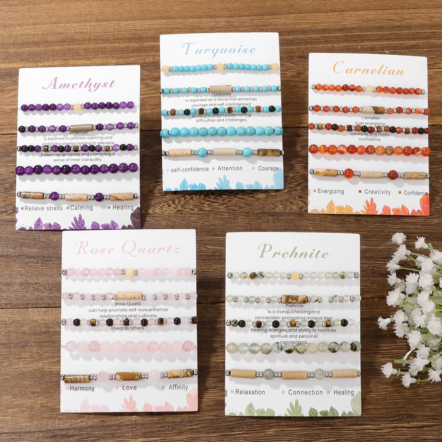 5Pcs Amazonite Bracelet for Women 4mm Stackable Amazonite Beaded Bracelets Adjustable Crystal Bracelets Set Small Beaded Bracelets Stone Bracelets Amazonite Jewelry for Women