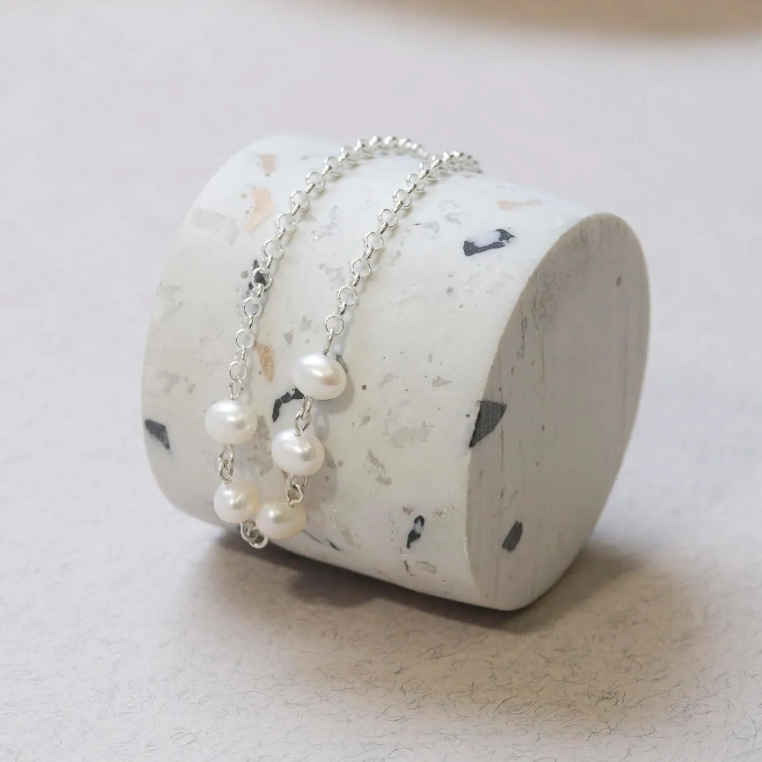 925 Sterling Silver Pearl Bracelets for Women - June Birthstone Bracelets for Women - 925 Sterling Silver Bracelets for Women - Dainty Bracelets for Women - Pearl Jewelry