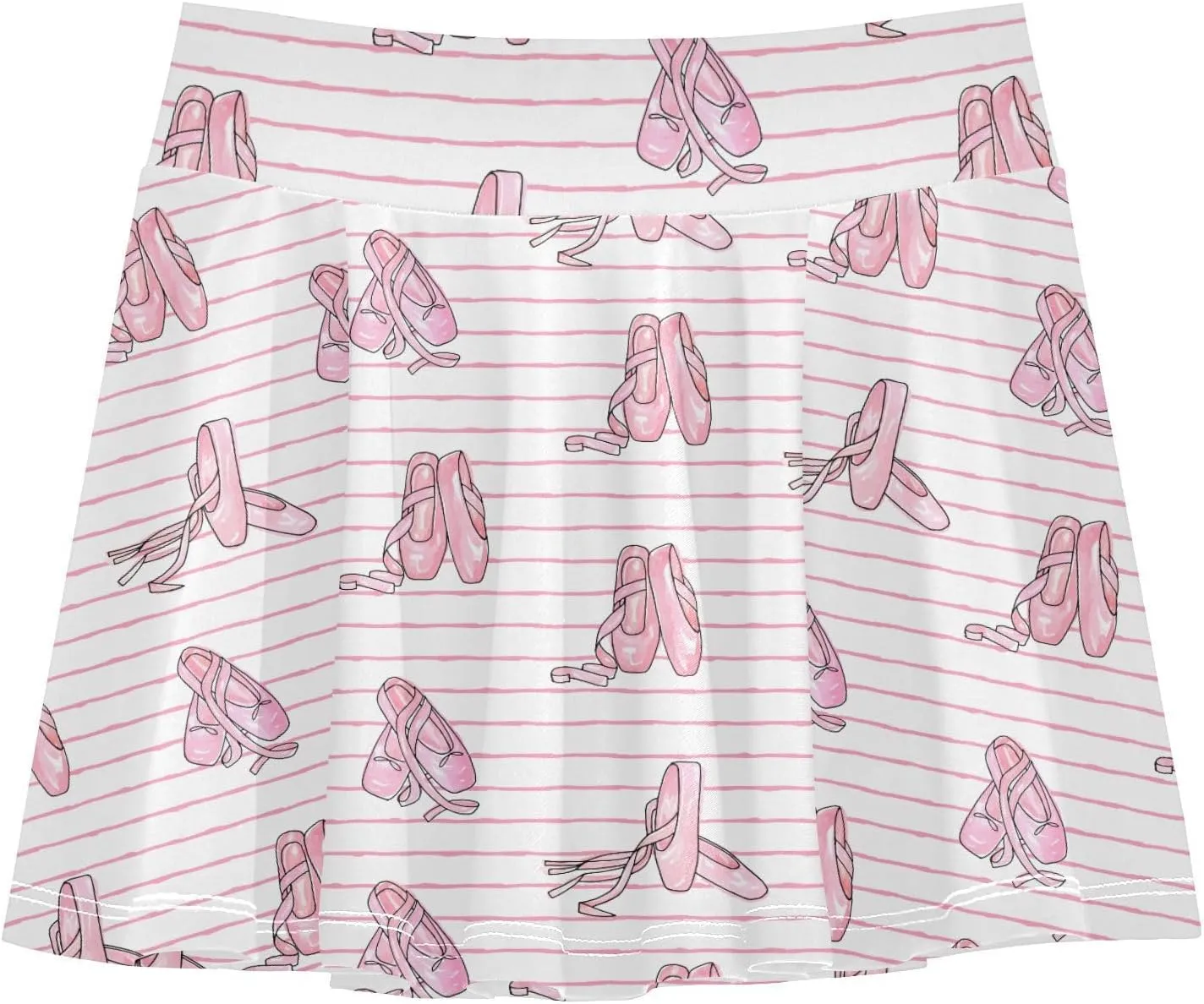 Aflyko Girls' Skorts 2-in-1 Tennis Skirts with Built-in Shorts, 3-4T