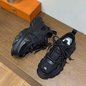 AINIJIA&HOLO Women's Chunky Platform Dad Sneakers,Non-Slip Heightened Lace Up Walking Shoes,Casual Work Shoes