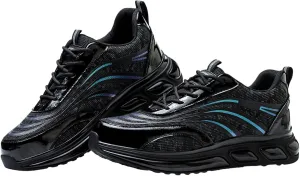 Air Cushion Running Shoes,Men Sneakers Summer Mesh Breathable Comfortable Lace Up Casual Mens Sneaker Black Fashion Shoes