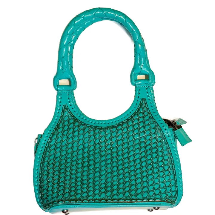 ALLE Hand-Tooled Leather Mini Hobo & Crossbody Bag "LUNA MINI" more colors