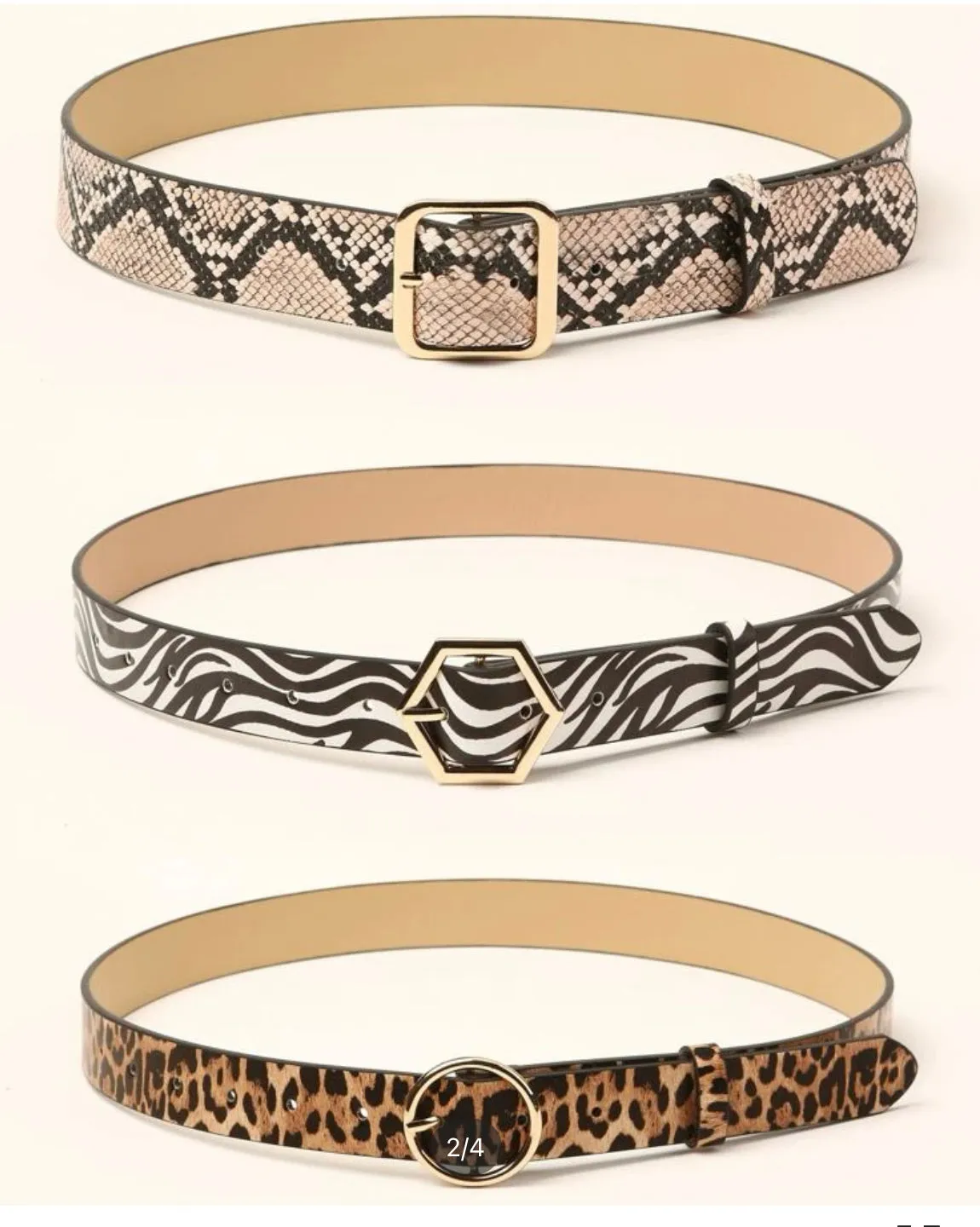 Animal Print Belts