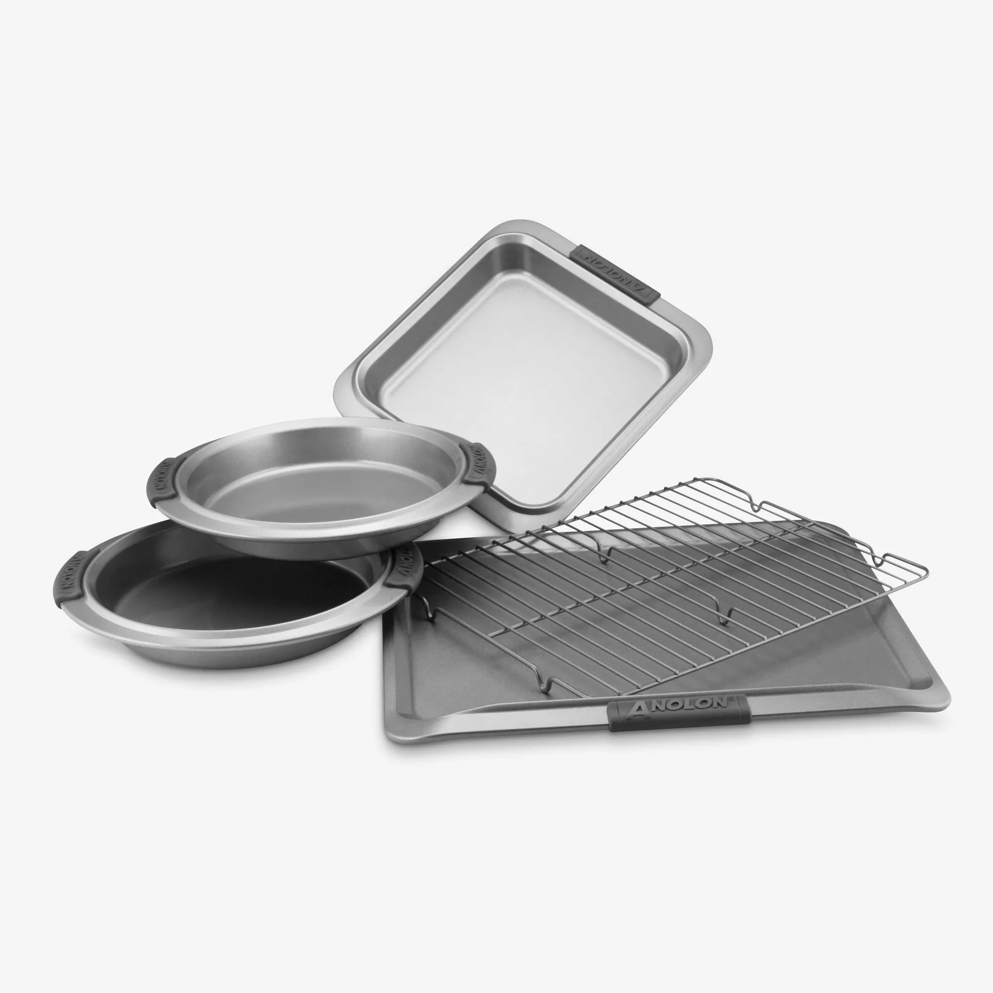 Anolon Advanced 5-Piece Bakeware Set with Silicone Grips