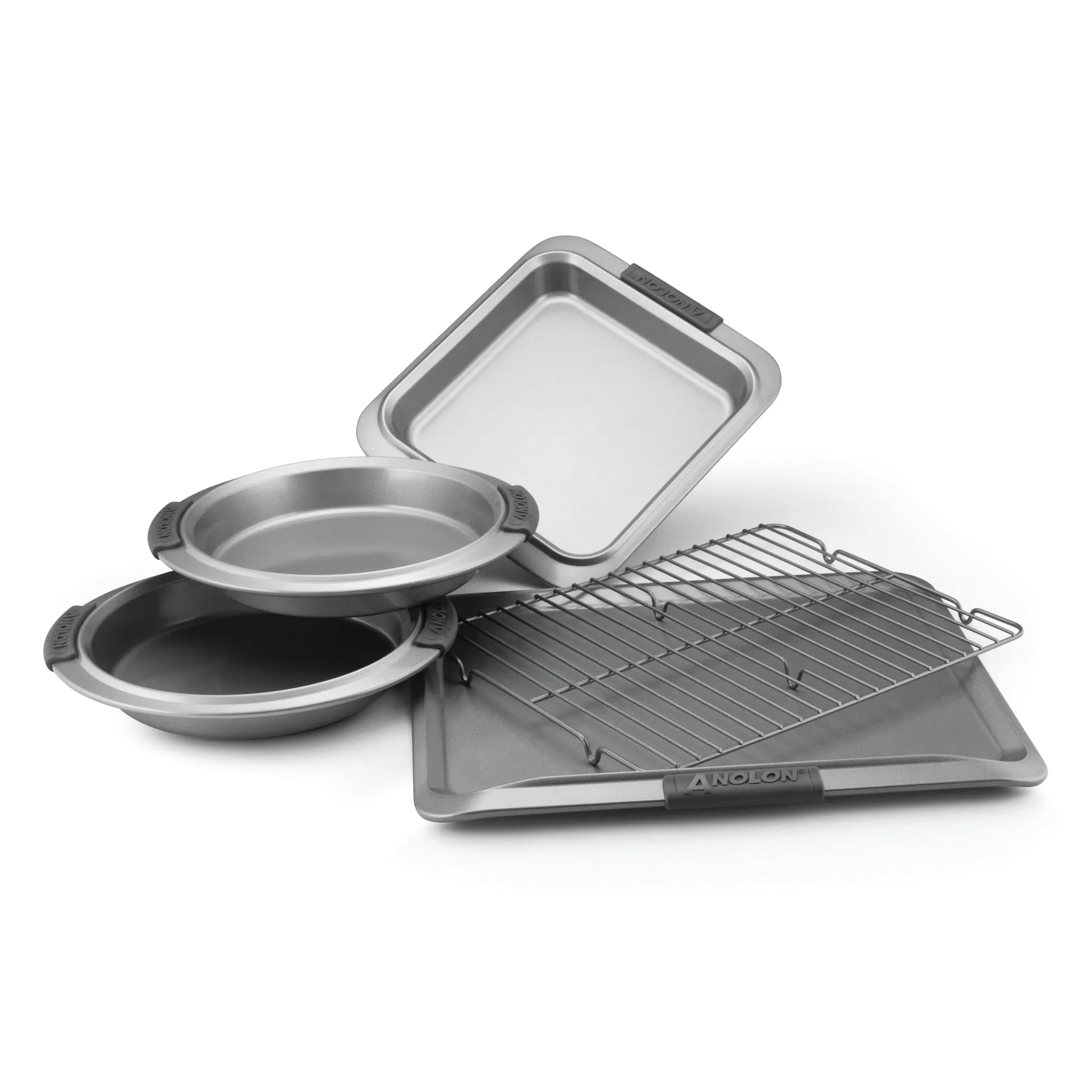 Anolon Advanced 5-Piece Bakeware Set with Silicone Grips