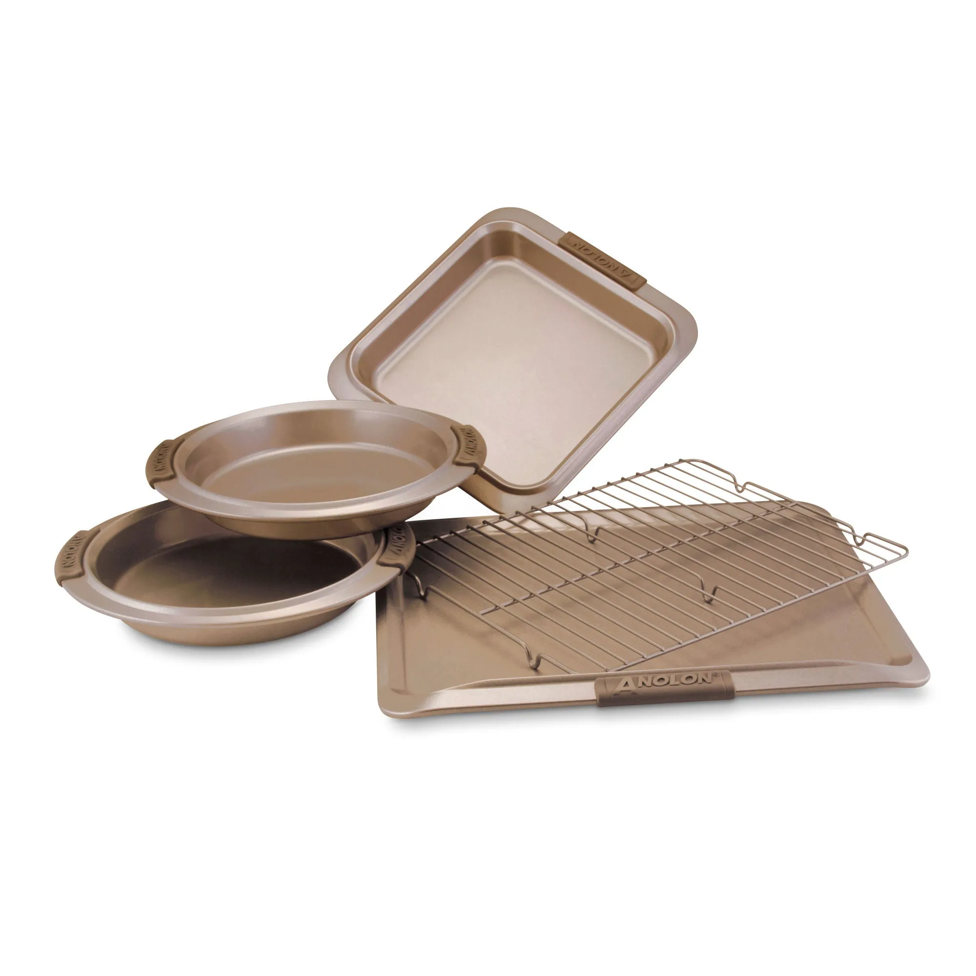 Anolon Advanced 5-Piece Bakeware Set with Silicone Grips