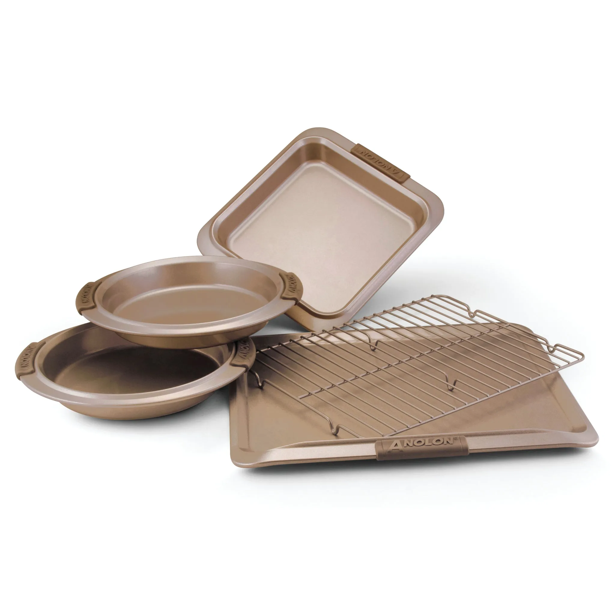 Anolon Advanced 5-Piece Bakeware Set with Silicone Grips