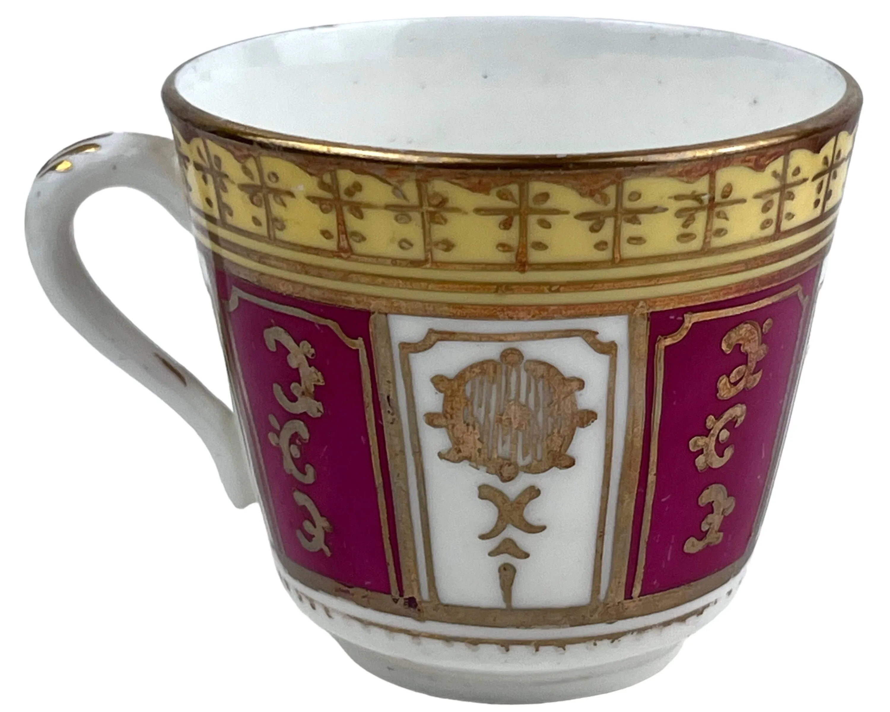 Antique Old Paris Porcelain Tea Cup & Saucer 19th Century Hand Painted France