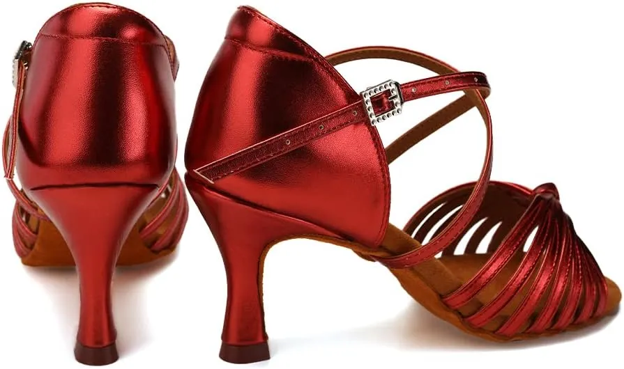 AOQUNFS Women's Latin Dance Shoes Professional Ballroom Salsa Practice Performance Dancing Shoes,Model EM1219