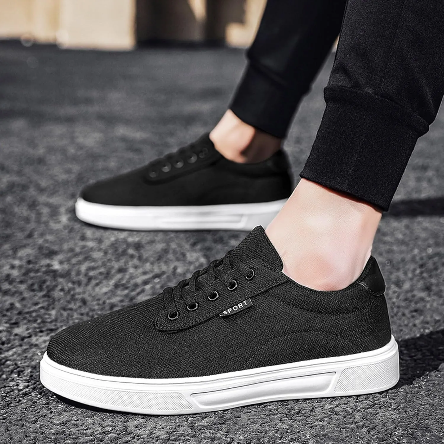 Arch Support Fitness Sneaker for Men Breathable and Light Outdoor Comfy Walking Shoe Athletic Fashion Sneakers