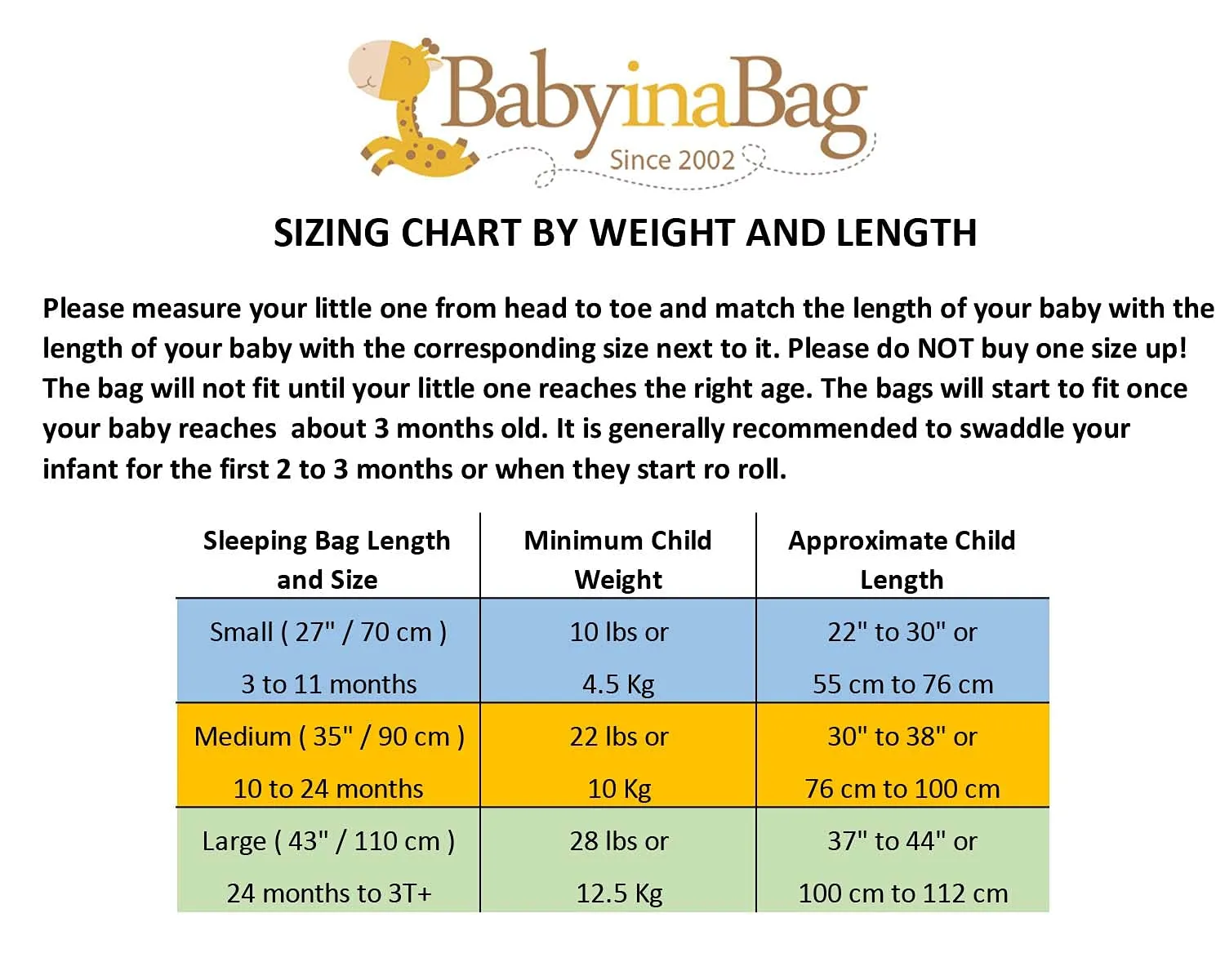 BABYINABAG Baby Sleeping Bag - Wearable Blanket, 100% Cotton, Summer Model 1 TOG (Small (3-11 mos))