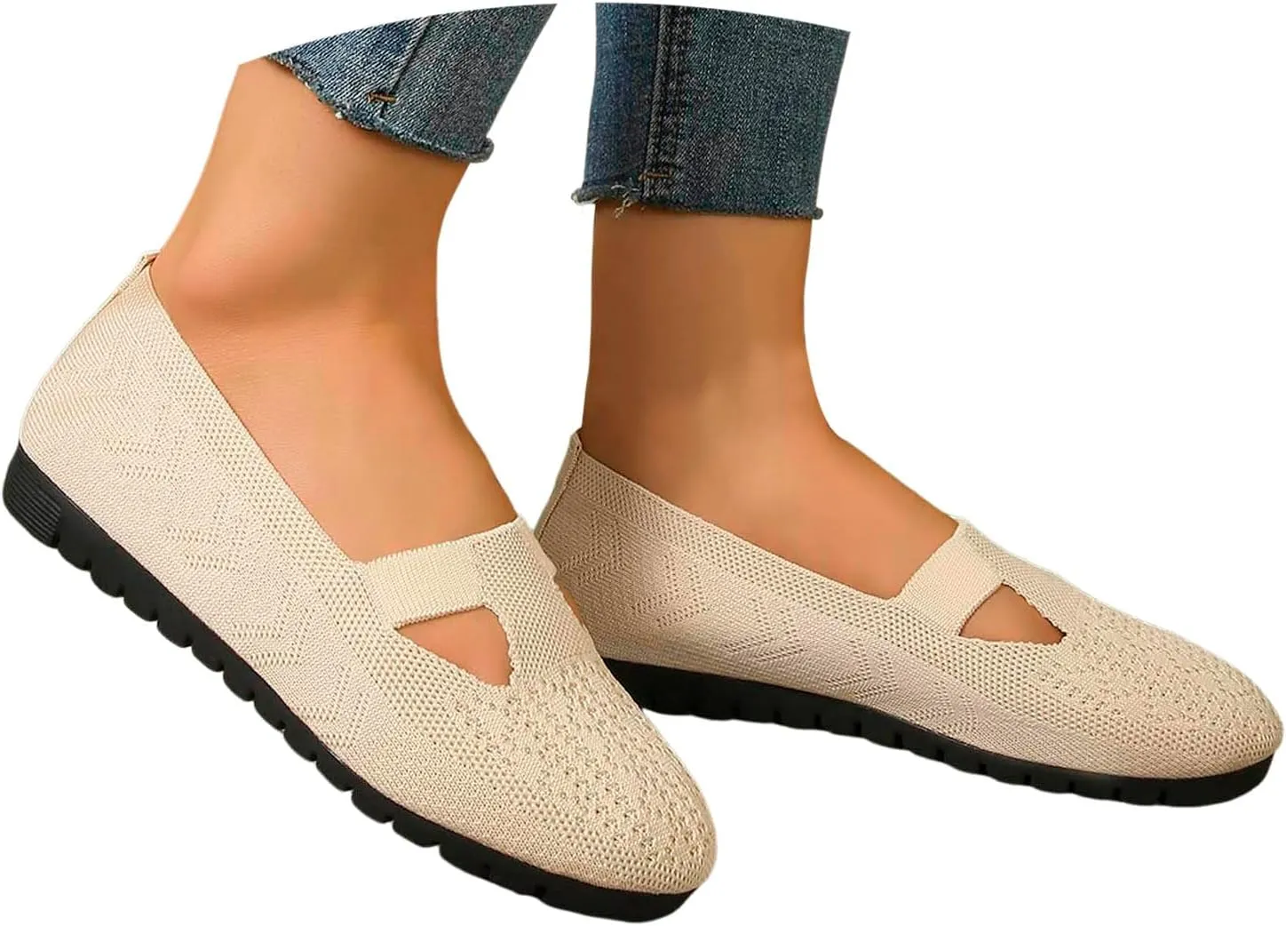 Ballet Flats Shoes for Women Wide Comfortable Round Toe Slip On Ballet Flats Casual Women's Flats for Walking Shoes