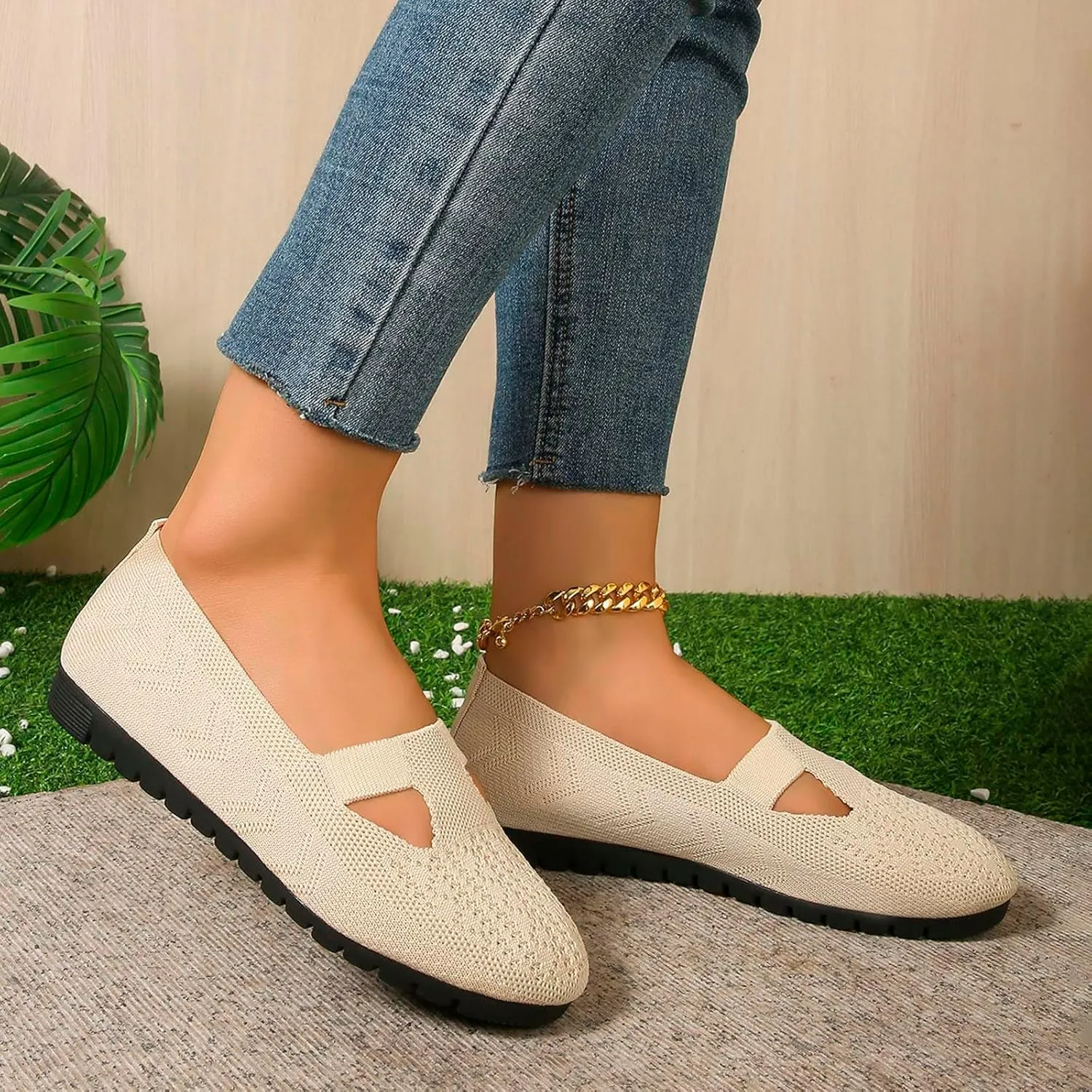 Ballet Flats Shoes for Women Wide Comfortable Round Toe Slip On Ballet Flats Casual Women's Flats for Walking Shoes