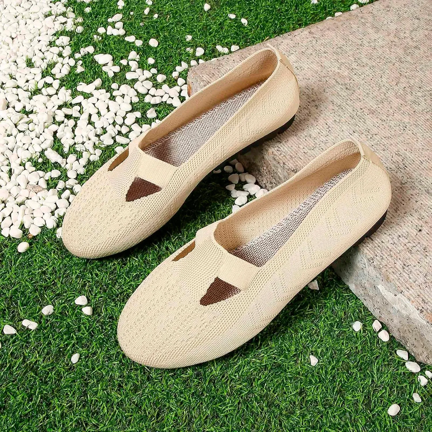 Ballet Flats Shoes for Women Wide Comfortable Round Toe Slip On Ballet Flats Casual Women's Flats for Walking Shoes