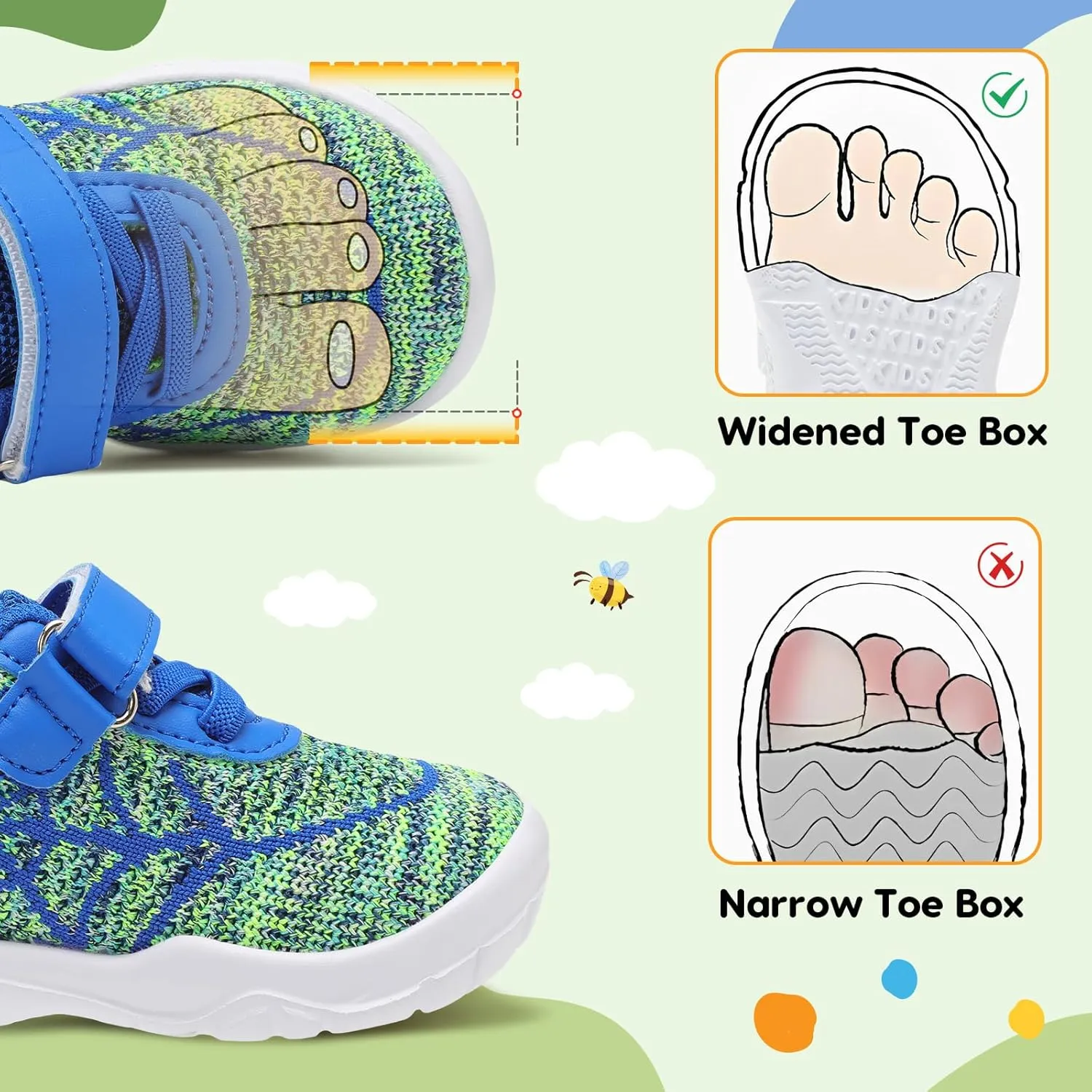 BARERUN Toddler Shoes Boys Girls Barefoot Shoes Kids Breathable Sneakers School Tennis Shoes Slip on Running Shoes Infant Toddler Walking Shoes