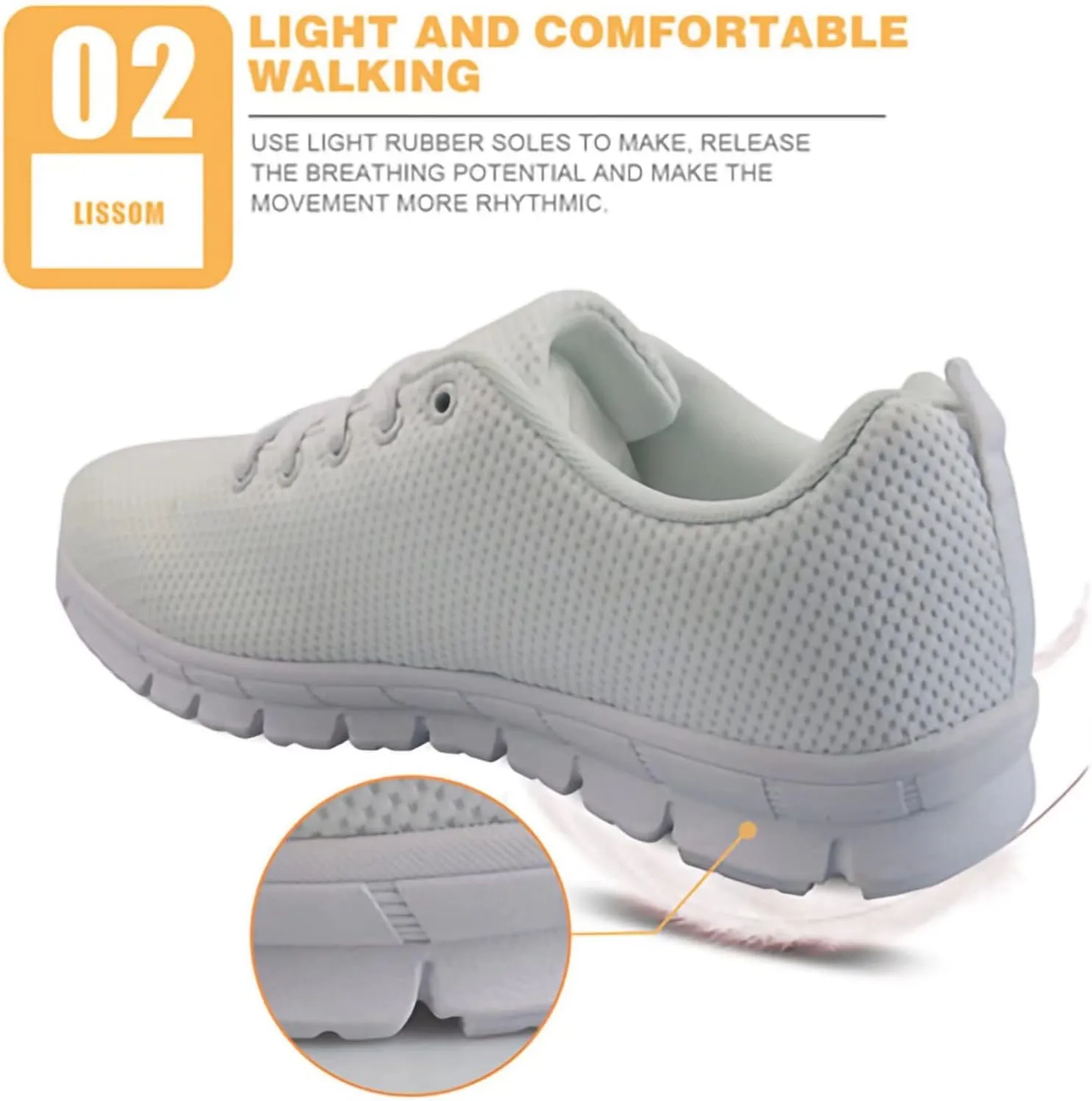 Belidome Walking Running Shoes Sneakers for Women Men Non Slip Lightweight Breathable Casual Gym