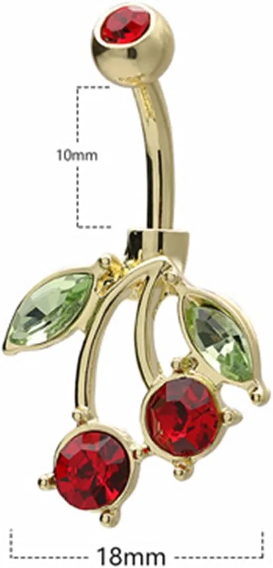 Belly Button Rings, Stainless-Steel Flower Navel Jewelry, Piercing Body Jewelry for Women