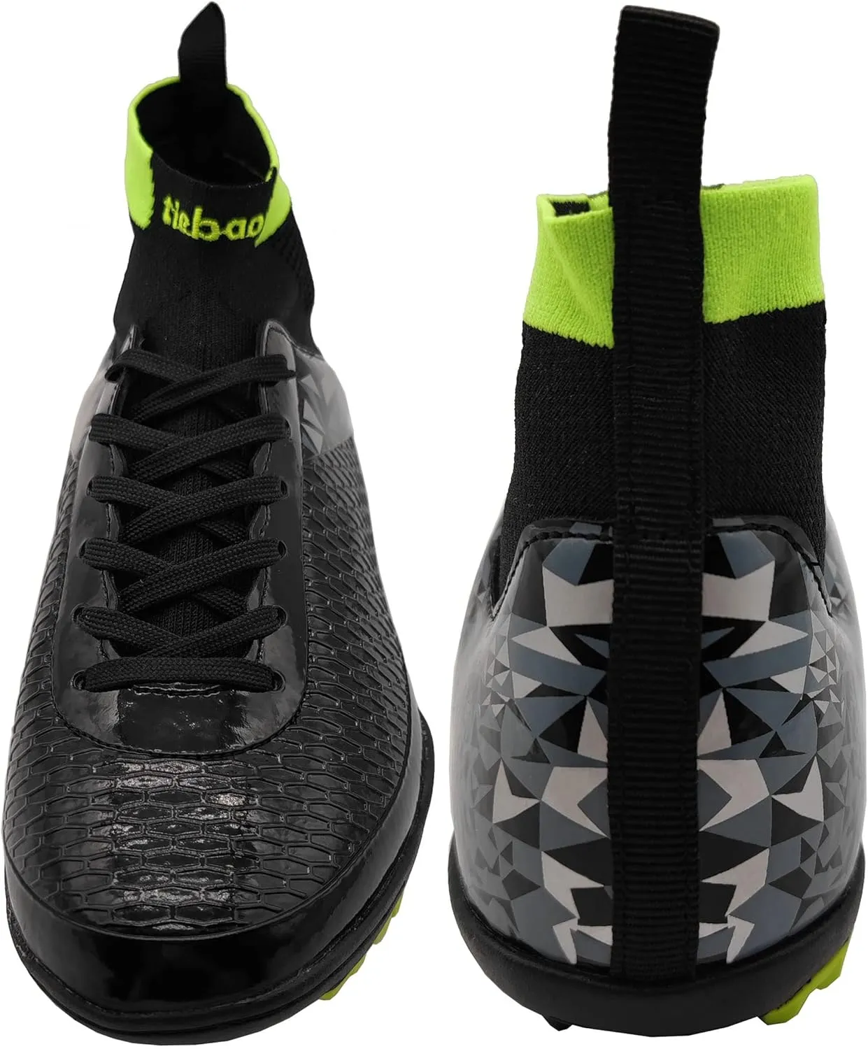 Big Kids Soccer Shoes High-top Sock Football Shoes Firm Ground Outdoor Soccer Cleats Athletic Mens