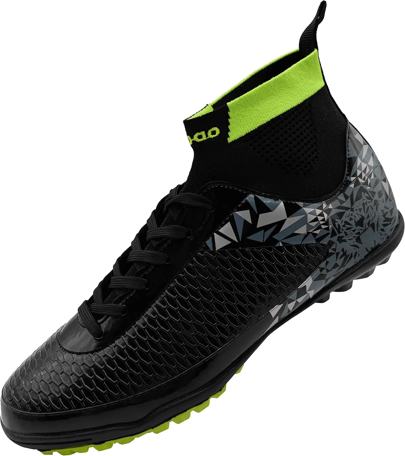 Big Kids Soccer Shoes High-top Sock Football Shoes Firm Ground Outdoor Soccer Cleats Athletic Mens