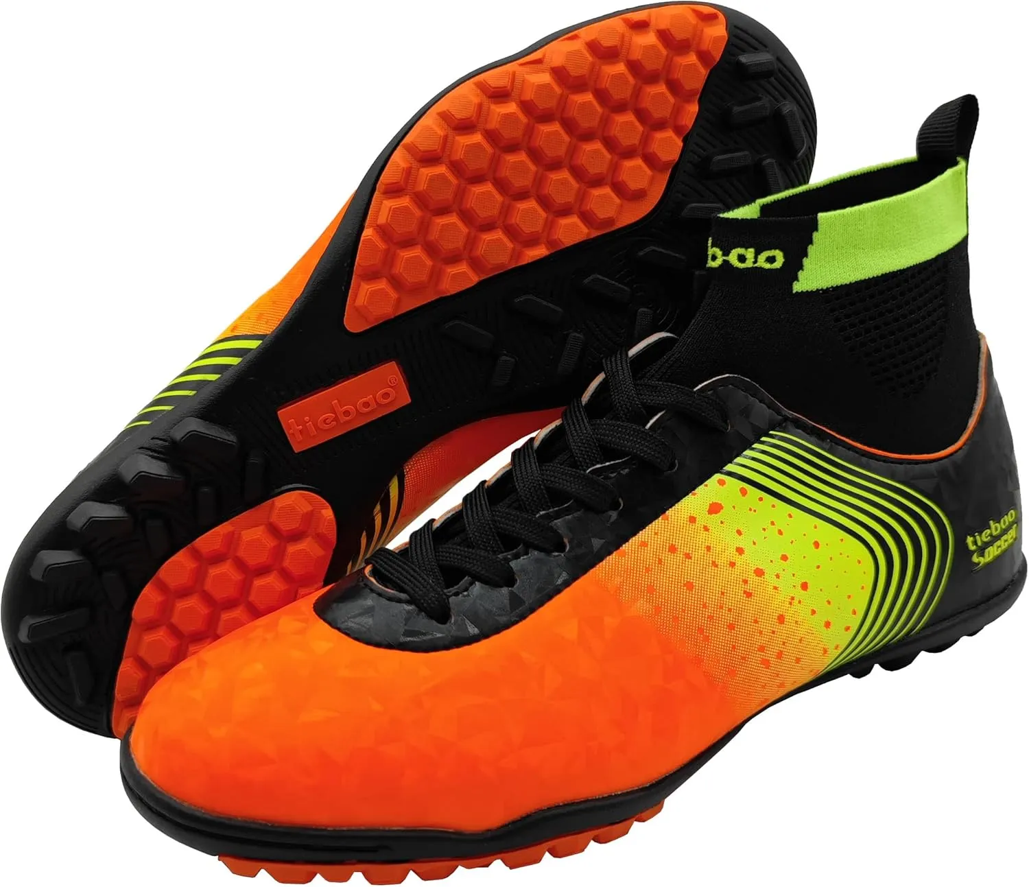 Big Kids Soccer Shoes High-top Sock Football Shoes Firm Ground Outdoor Soccer Cleats Athletic Mens