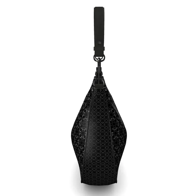Black Diamonds Curve Hobo Bag