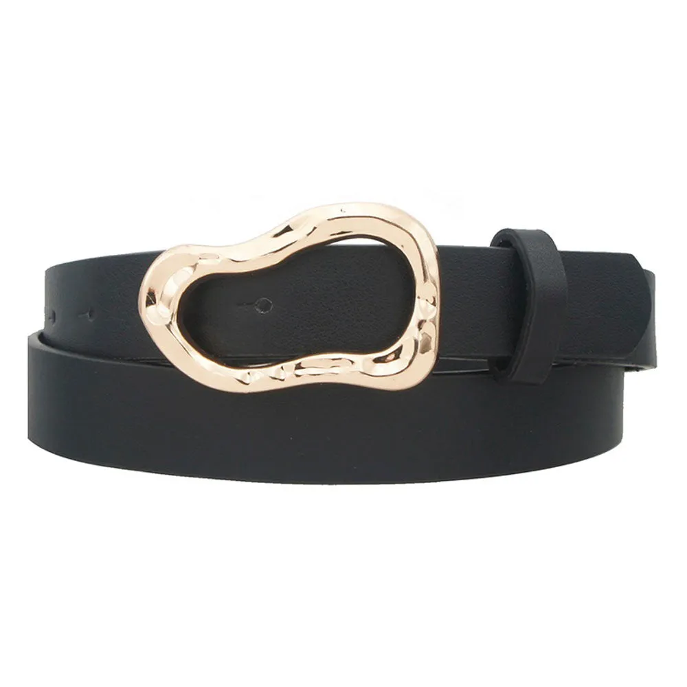 Black Oval Swirl Belt