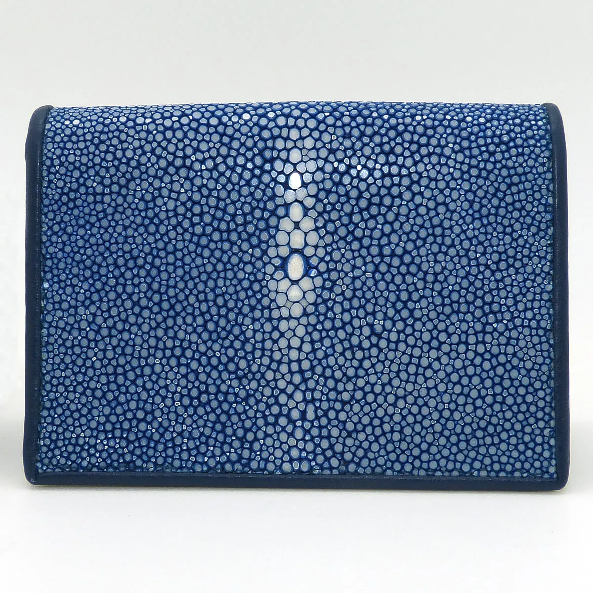 Blue Leather Stingray Business Credit Card Case