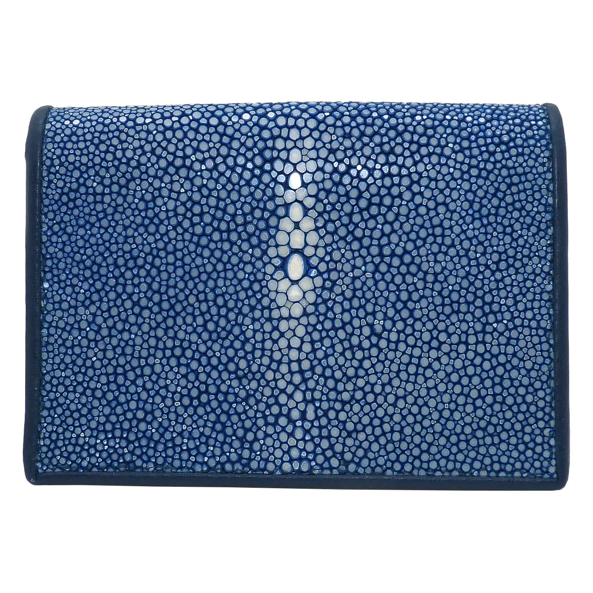Blue Leather Stingray Business Credit Card Case