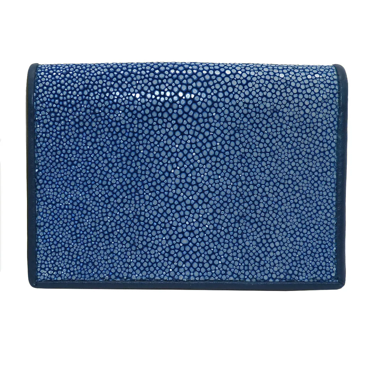 Blue Leather Stingray Business Credit Card Case