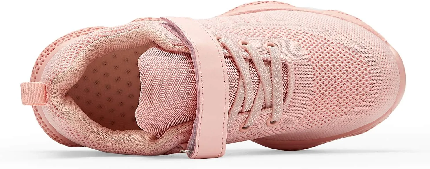 Boys Girls Sneakers Knitted Mesh Sports Shoes Breathable Lightweight Running Shoes for Kids Fashion Athletic Casual Shoes (Little/Big)