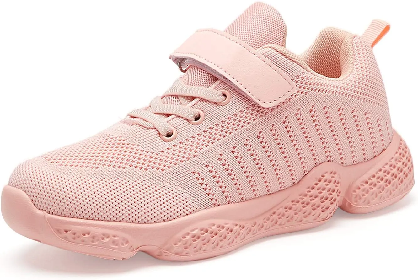 Boys Girls Sneakers Knitted Mesh Sports Shoes Breathable Lightweight Running Shoes for Kids Fashion Athletic Casual Shoes (Little/Big)