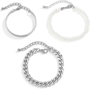 Bracelets Set for Men Women, Diamond Cuban Link Chain Bracelets Heart Tennis Bracelets Stackable Bracelets Set Hip Hop Jewelry Set for Men Women Gifts