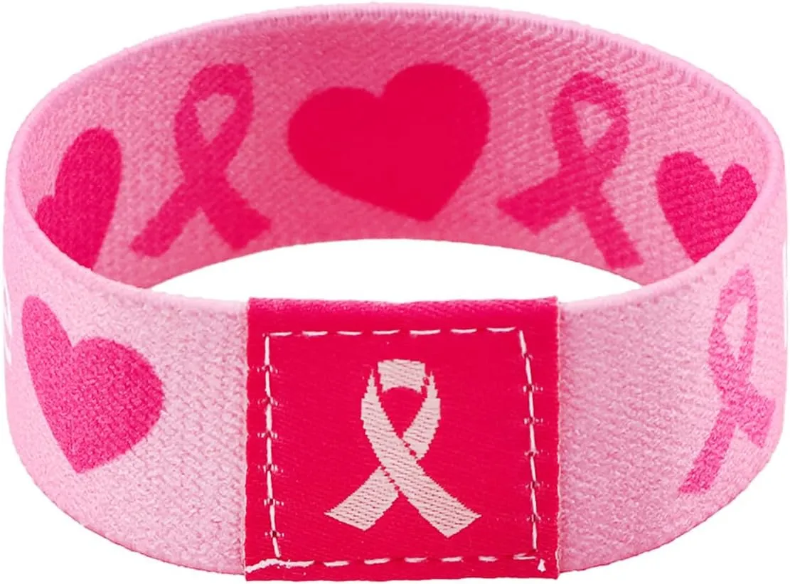 Breast Caner Awareness Bracelets Pink Ribbon Braided Bracelets Breast Cancer Bracelets with Ribbon Pink Adjustable Breast Cancer Bracelets for Women Breast Caner Awareness Month Gifts