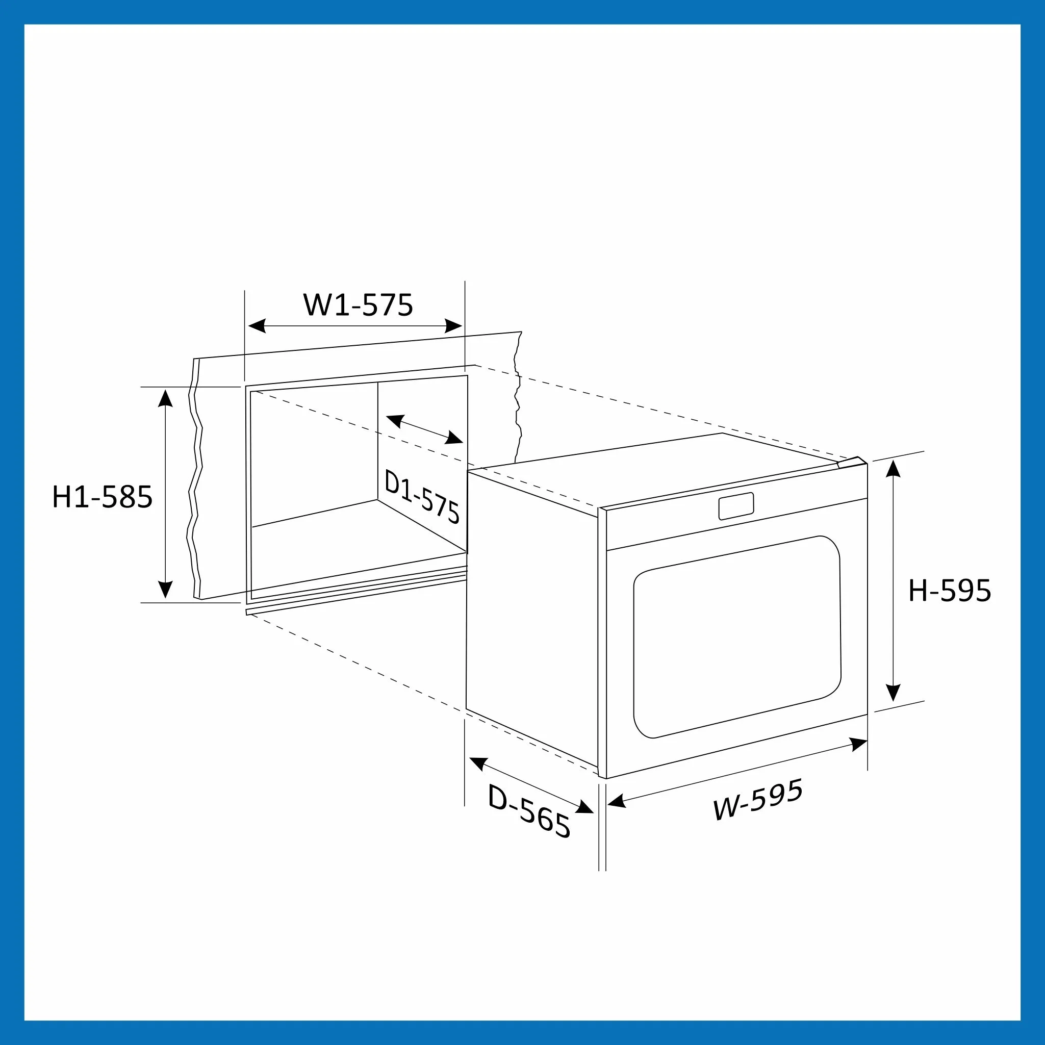 Built in Oven Motorised Rotisserie Turbo Fan 70Ltr with 12 Multi-functions (BO-653MRT)