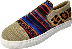 Canvas Shoes for Women Novelty Sneakers Colorful Walking Shoes for Women Slip On Canvas Sneakers Outdoor Footwear Breathable Comfortable Casual Shoe Ladies Flats Dress Shoe