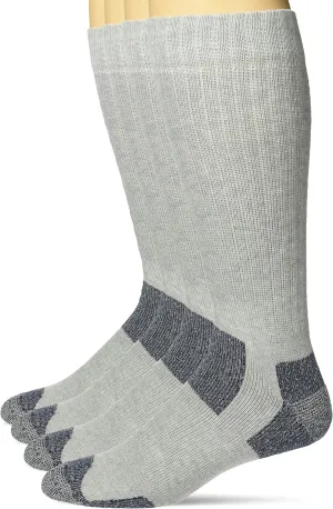 Carolina Ultimate Men's Steel Toe Boot Cushion Work Crew Socks 4 Pair Pack