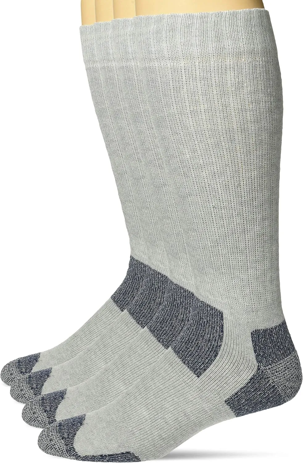 Carolina Ultimate Men's Steel Toe Boot Cushion Work Crew Socks 4 Pair Pack