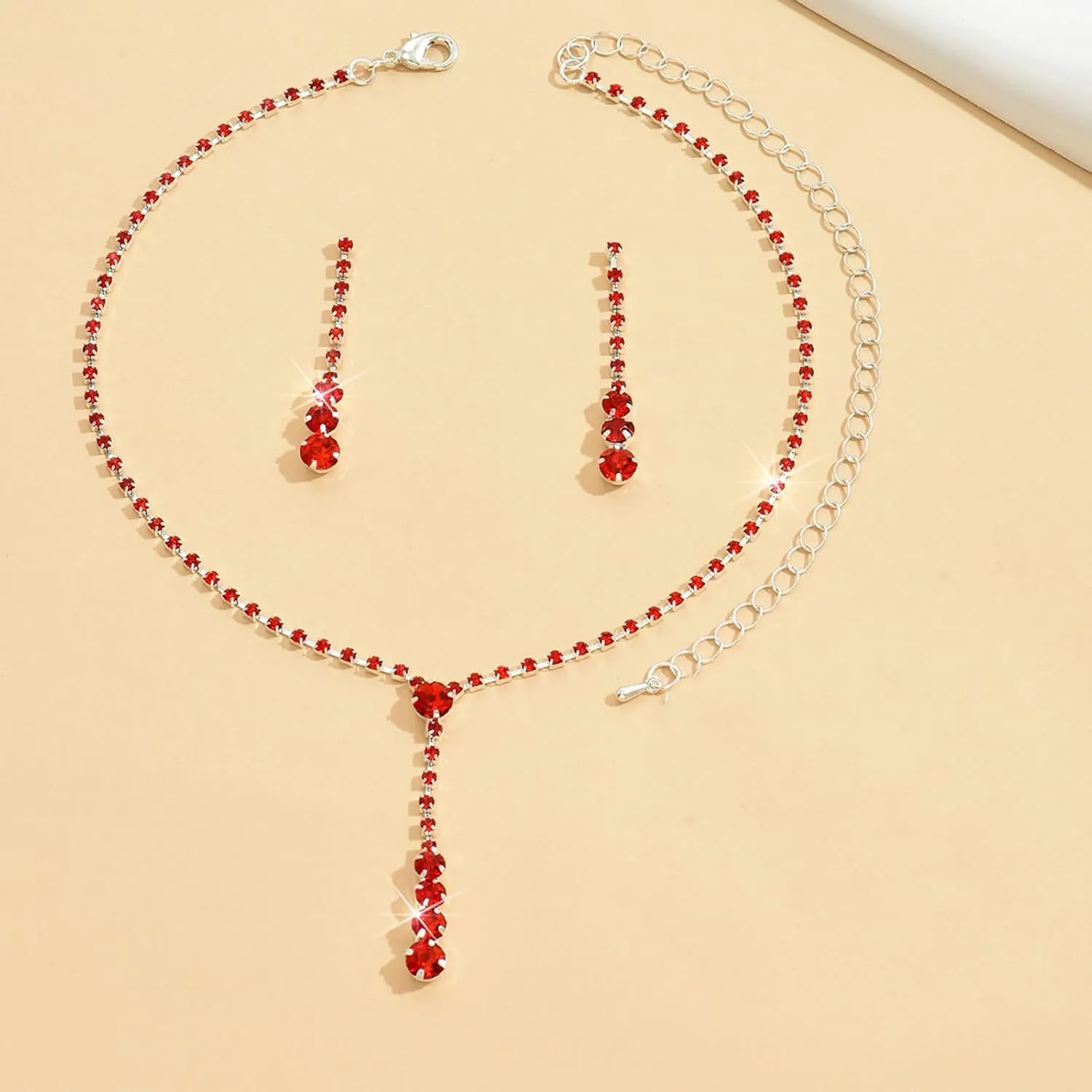 choice of all Wedding Jewelry Set for Brides Bridesmaids Silver Rhinestone Necklace Earrings Bracelet Sets Formal Costume Jewelry Prom Jewelry Sets for Women