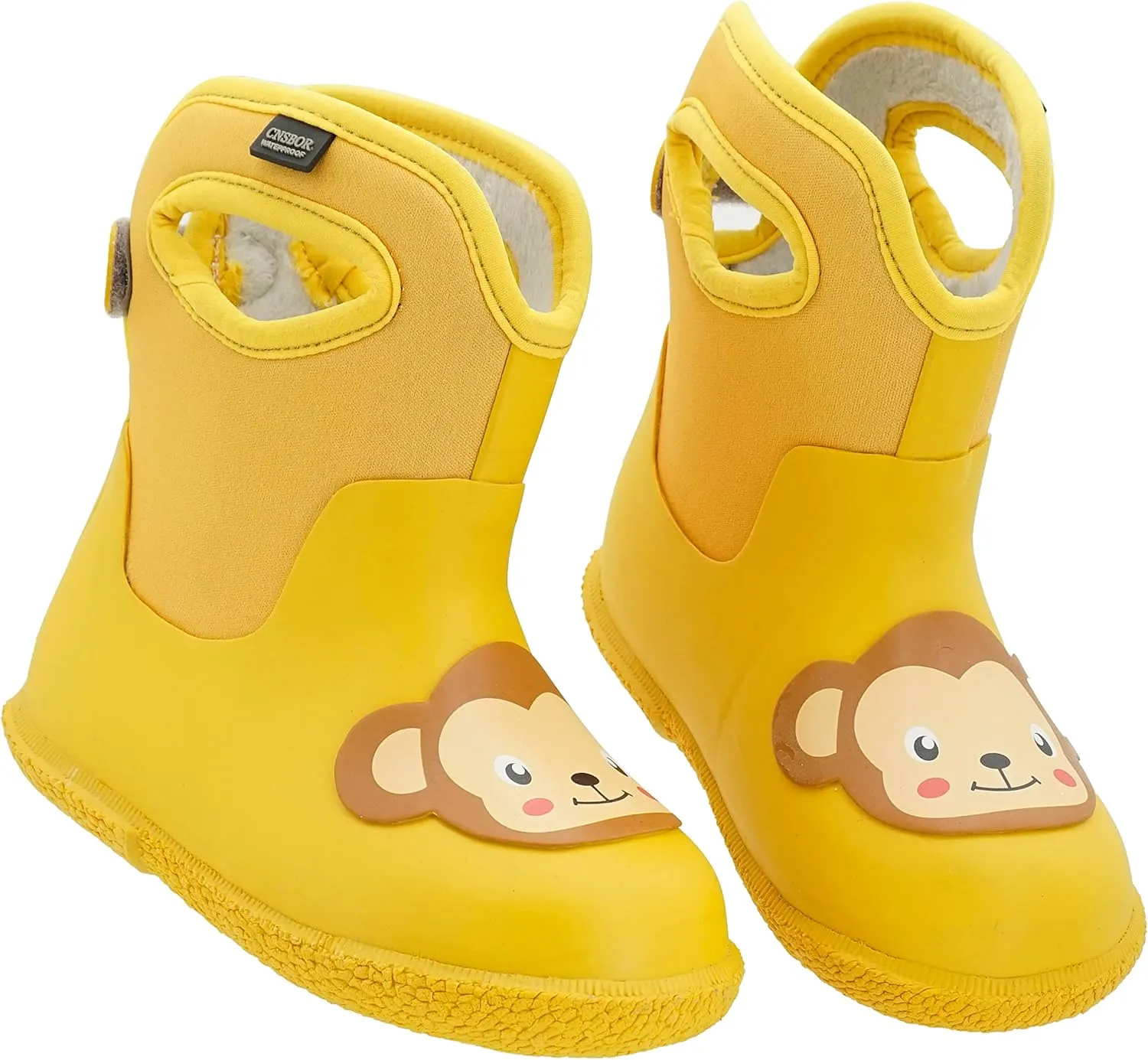 CNSBOR Kids Rain Boots for Toddler Girls Boys Seamless Rubber Boots Waterproof Boots for Kids Lightweight Unisex-Child Handle It Rain Boots Kids