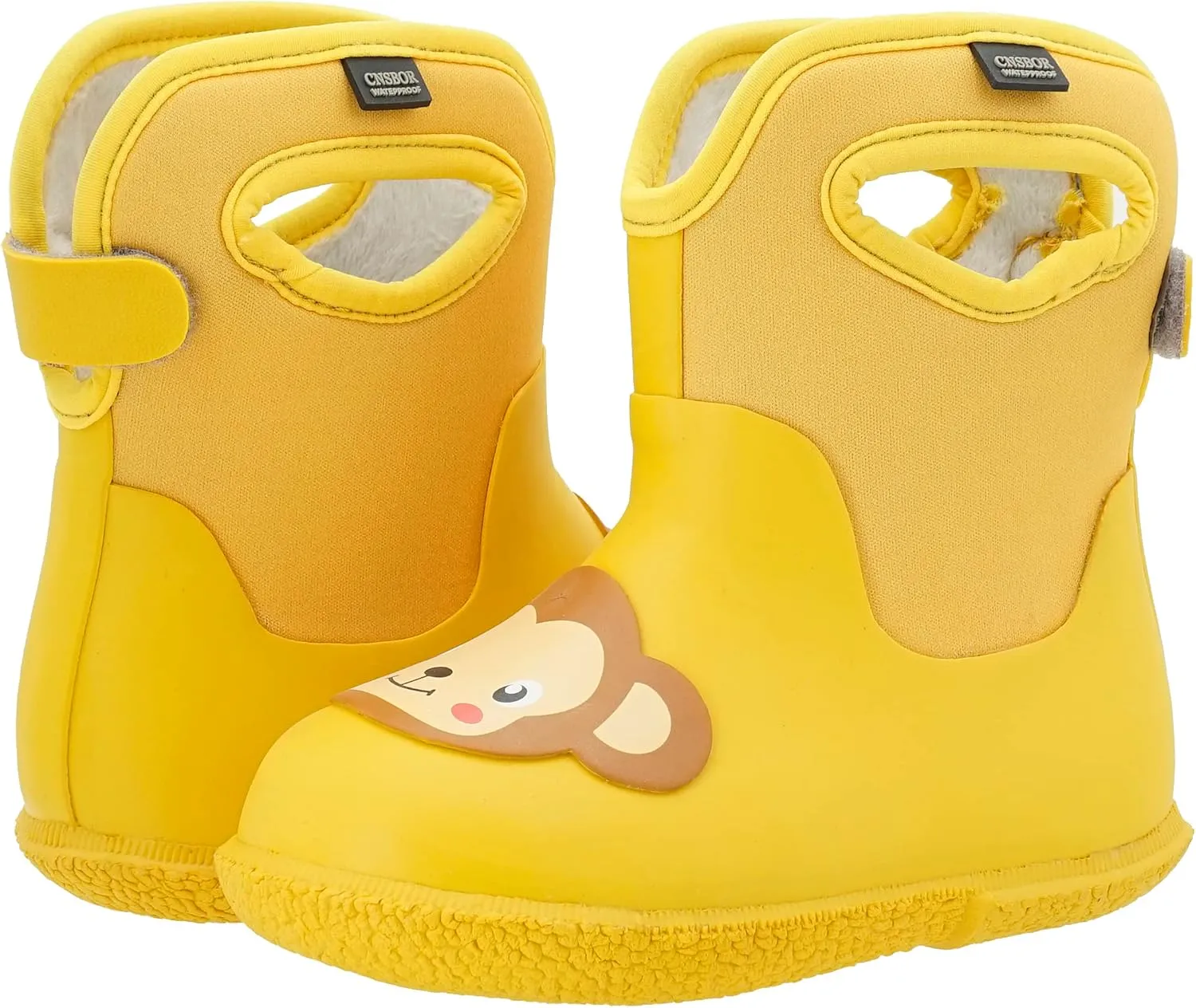 CNSBOR Kids Rain Boots for Toddler Girls Boys Seamless Rubber Boots Waterproof Boots for Kids Lightweight Unisex-Child Handle It Rain Boots Kids